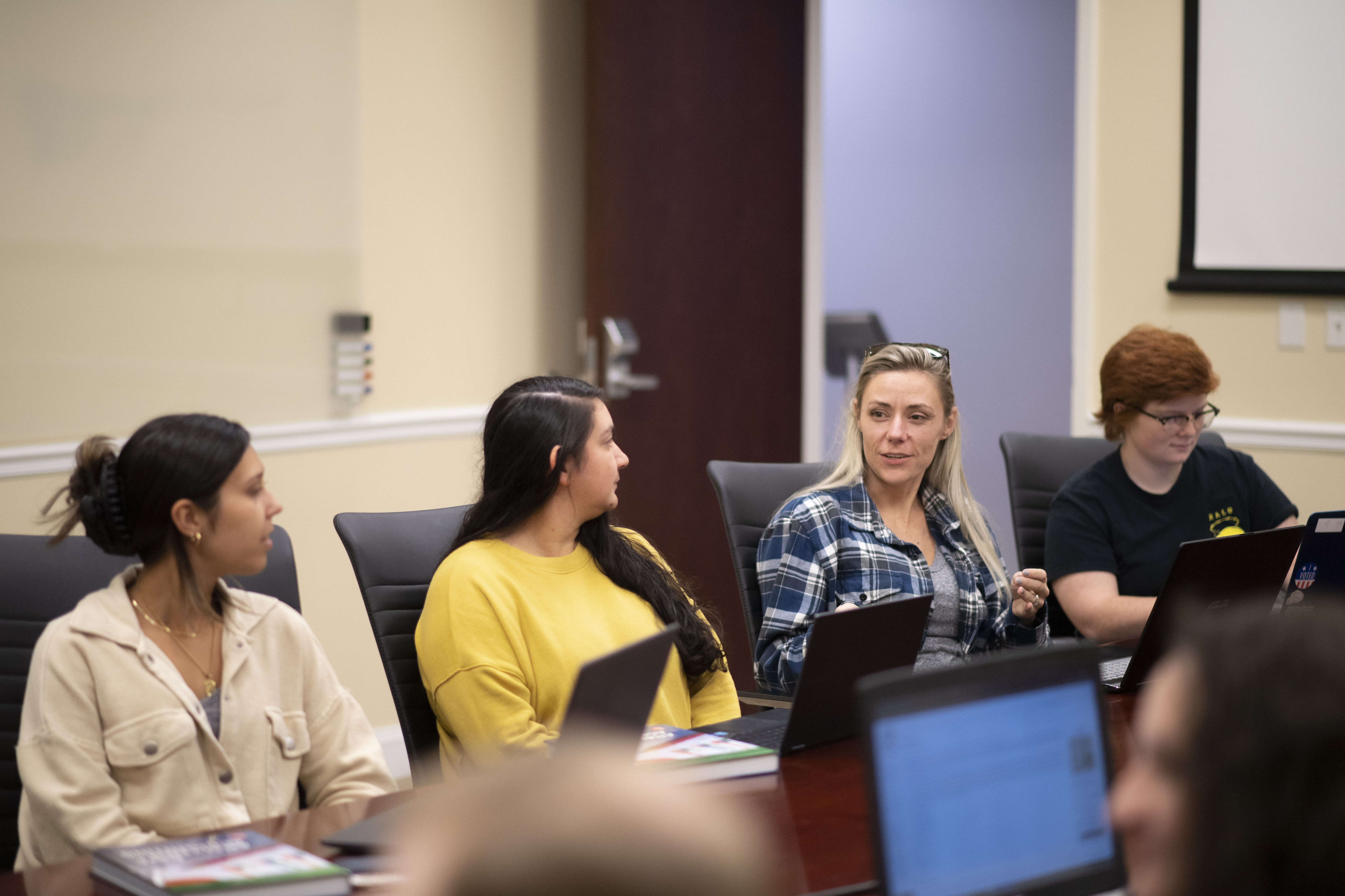 Students in conference room