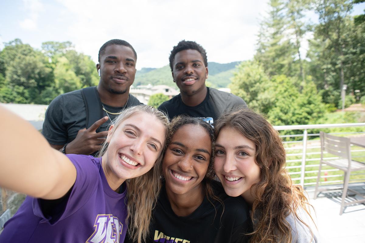 students take a selfie