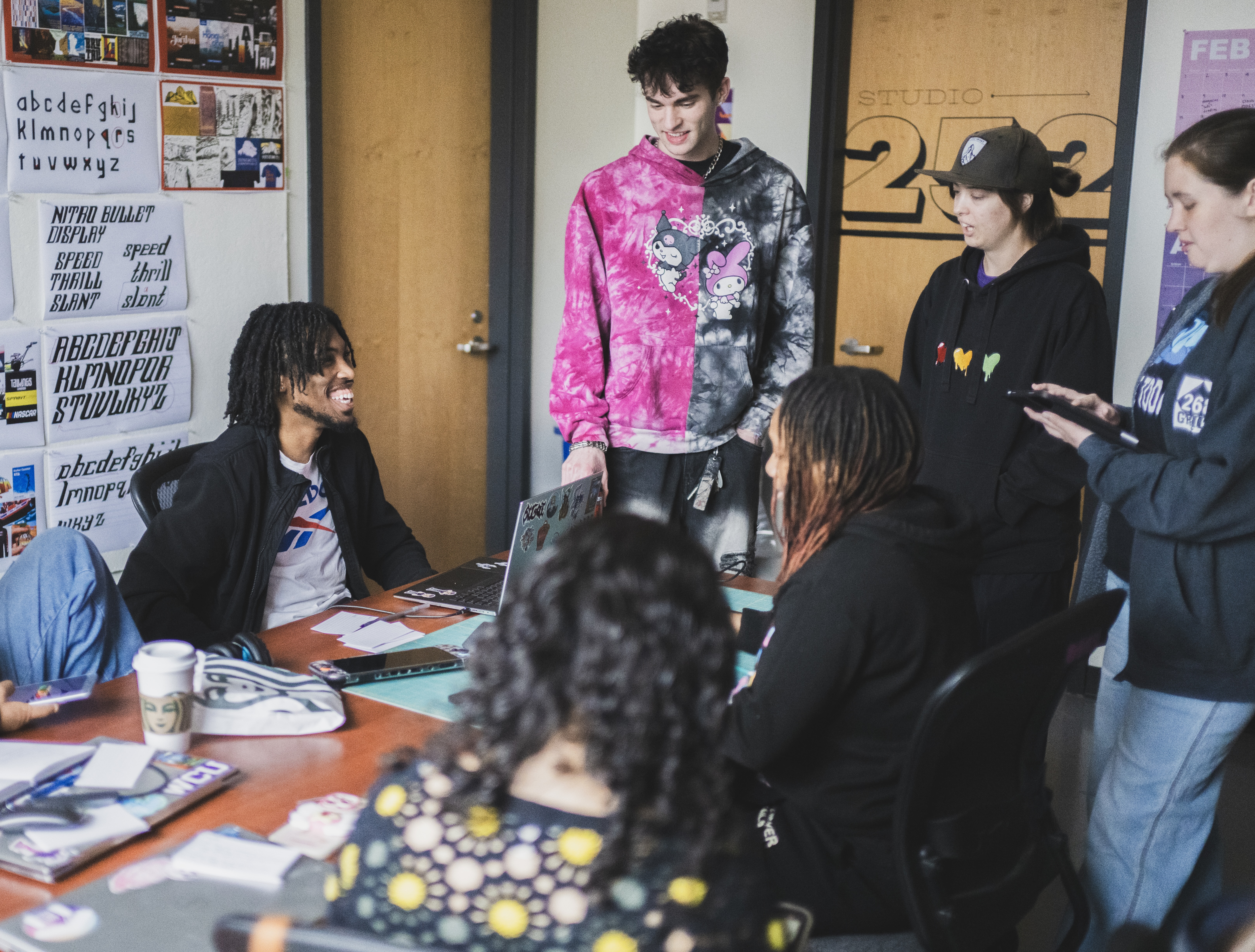 Students talking