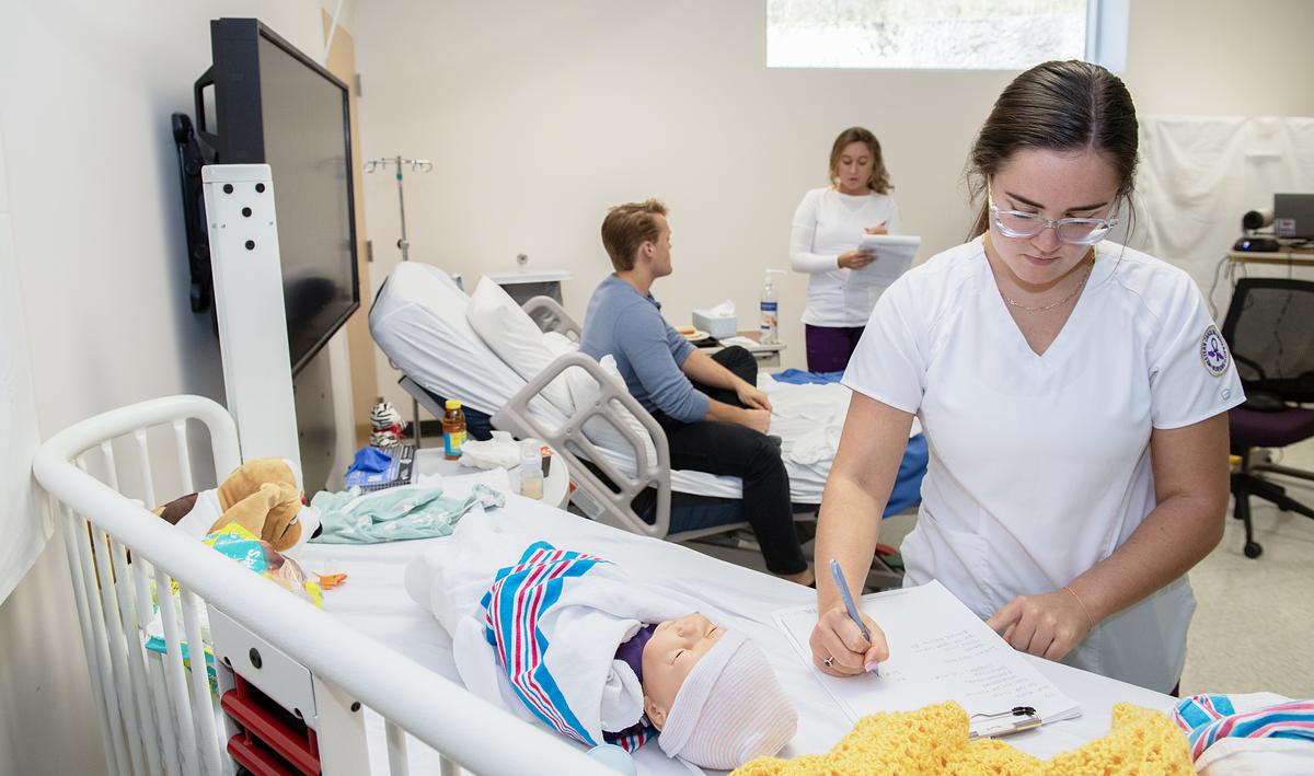 Nursing student in clinical class