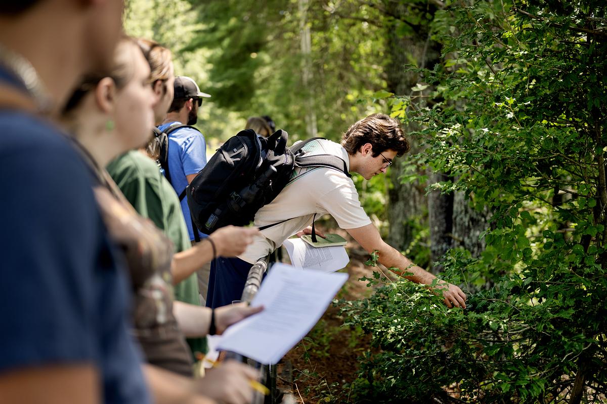 WCU Biology class outside
