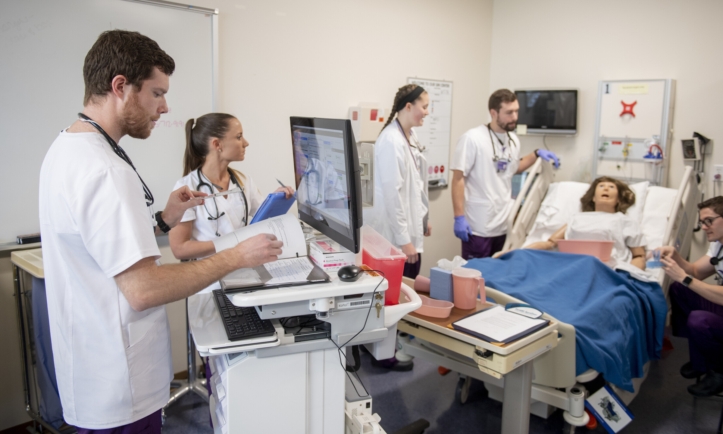 students in lab