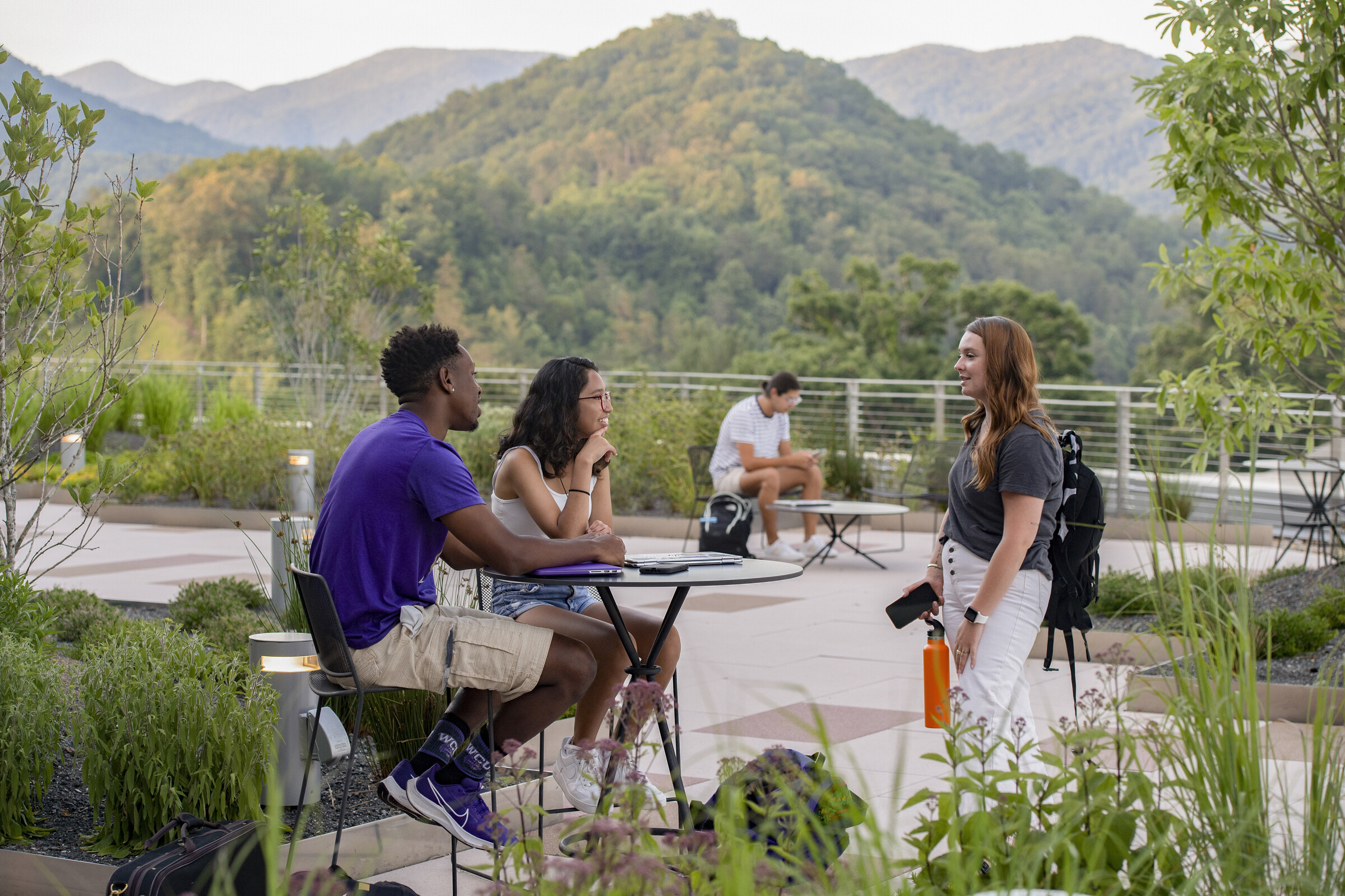 students on campus