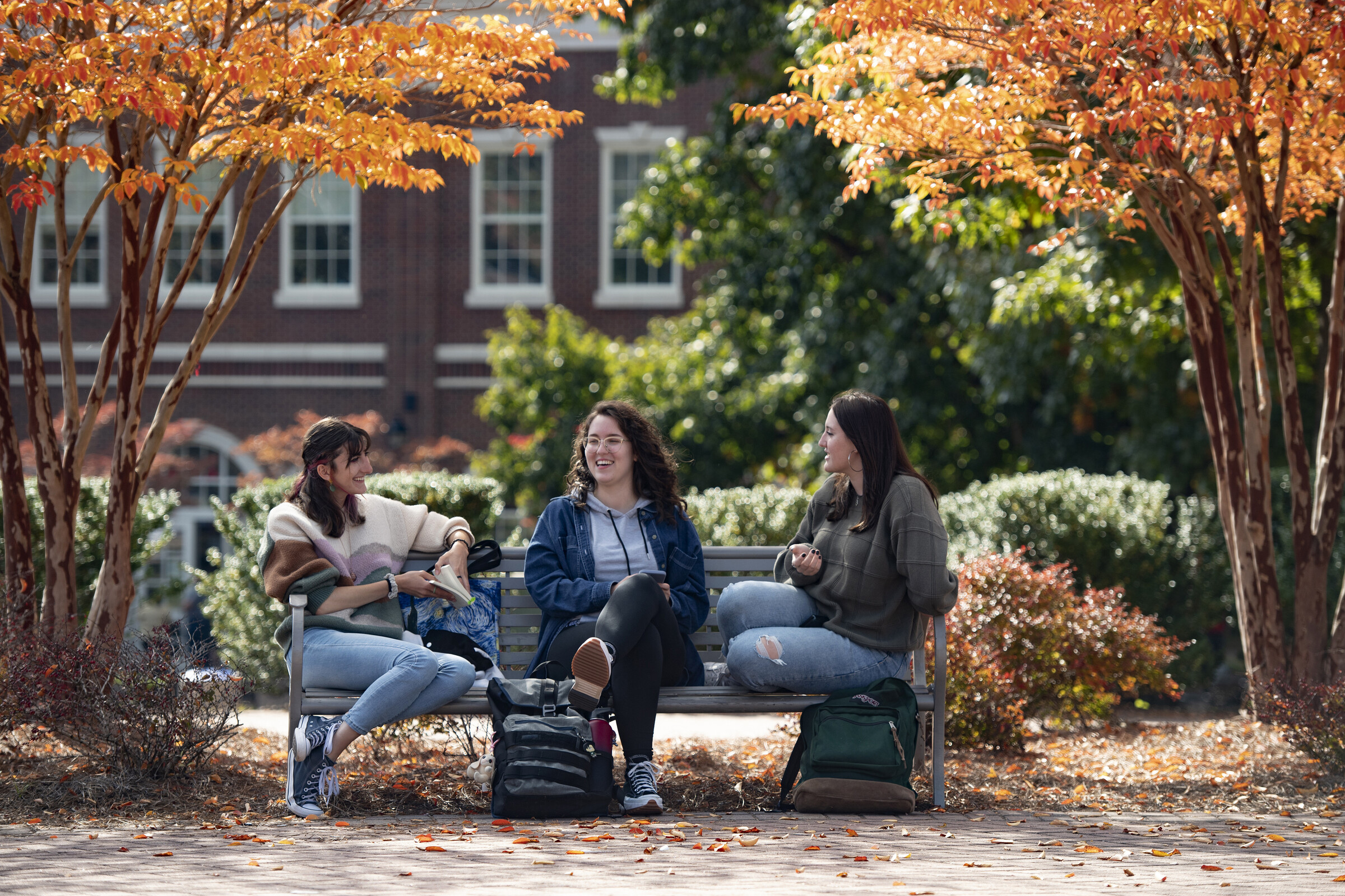 students on campus